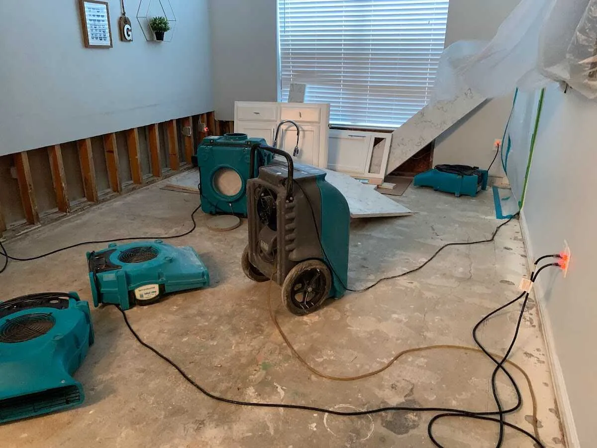 Dehumidifier in flood-cut room for Water Extraction & Removal in Bon Air